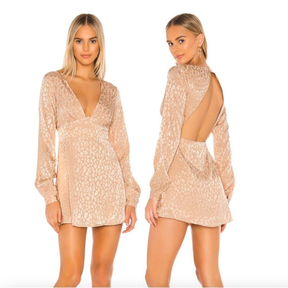 Revolve Privacy Please Ella Satin Mini Dress in Blush